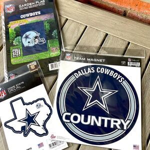 Car Magnet, Garden Flag & Decal NFL Dallas Cowboys Bundle